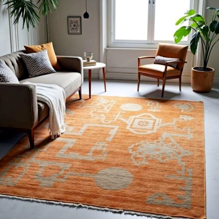 Handmade Geometric Wool Rug Bold